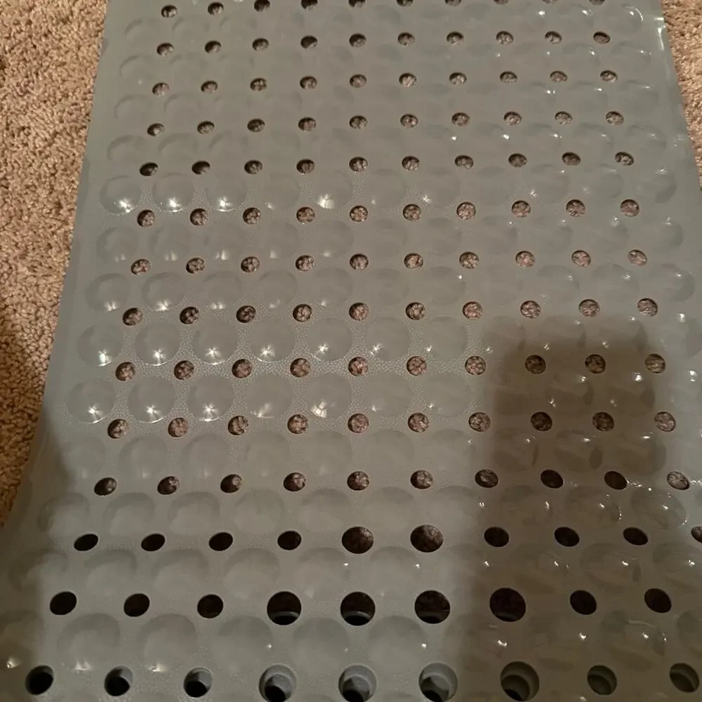 Extra Long Non Slip Bathtub Shower suction Mat Anti Slip Grey approx 40 X 16